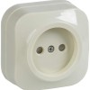 GLORY Розетка 1-местная для открытой установки без заземления с защитными шторками 10А РСш20-2-ХК кремовый IEK ERH13-K33-10, купить в Минске по самой низкой цене