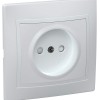 KVARTA Розетка 1-местная без заземления с защитными шторками 10А РСш10-2-КБ белый IEK ERK10-K01-10-DM, купить в Минске по самой низкой цене