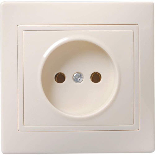 KVARTA Розетка 1-местная без заземления без защитных шторок 10А кер. РС10-2-Км кремовый IEK ERK10-K33-10-K, купить в Минске по самой низкой цене