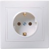 KVARTA Розетка 1-местная с заземлением без защитных шторок 16А кер. РС10-3-КБ белый IEK ERK11-K01-16-K, купить в Минске по самой низкой цене