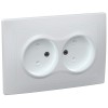 KVARTA Розетка 2-местная без заземления с защитными шторками 10А РСш12-2-КБ белый IEK ERK20-K01-10-DM, купить в Минске по самой низкой цене