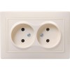KVARTA Розетка 2-местная без заземления без защитных шторок 10А кер. РС12-2-Км кремовый IEK ERK20-K33-10-K, купить в Минске по самой низкой цене