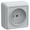 OKTAVA Розетка 1-местная без заземления с защитными шторками для открытой установки 10А РСш20-2-ОБ белый IEK ERO13-K01-10-DC, купить в Минске по самой низкой цене