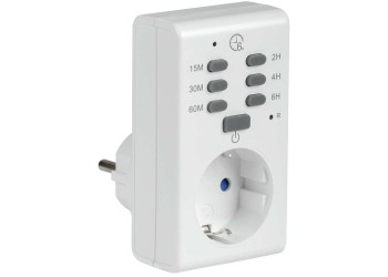 Розетка-таймер электронный РТЭ-2 с индикацией 15мин-6ч 16А IP20 IEK ERT-12-1-16-O-00-4-20-K01