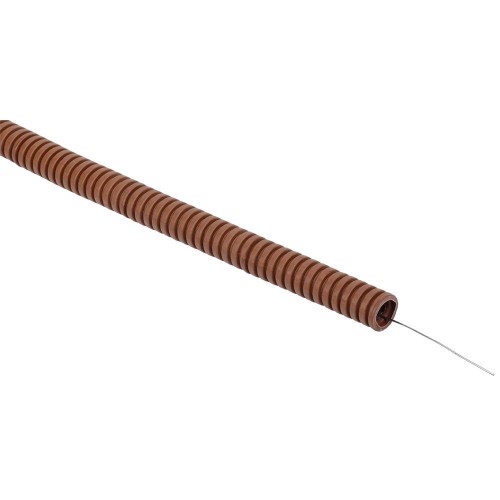 ELASTA Труба гофрированная ПВХ d=20мм с зондом дуб (25м) IEK ET-TG21-121-020-025-K24, купить в Минске по самой низкой цене
