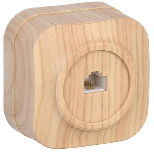 GLORY Розетка для открытой установки телефонная RJ11 РТ20-ХС сосна IEK ETH10-K34, купить в Минске по самой низкой цене