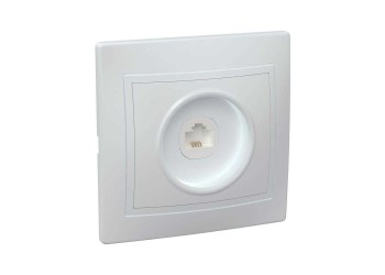 Розетка телефонная RJ11 IEK Kvarta белая ETK10-K01-DM