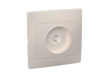 Розетка телефонная RJ11 IEK Kvarta кремовая ETK10-K33-DM