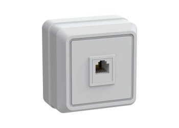 Розетка телефонная RJ11 IEK Oktava белая ETO10-K01-DC