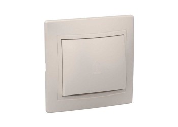 Переключатель одноклавишный проходной IEK Kvarta кремовый EVK12-K33-10-DM