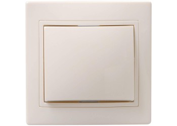 KVARTA Выключатель 1-клавишный кнопочный 10А ВСк10-1-0-ККм кремовый IEK EVK13-K33-10-DM