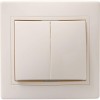 KVARTA Выключатель 2-клавишный 10А кер. ВС10-2-0-Км кремовый IEK EVK20-K33-10-K, купить в Минске по самой низкой цене