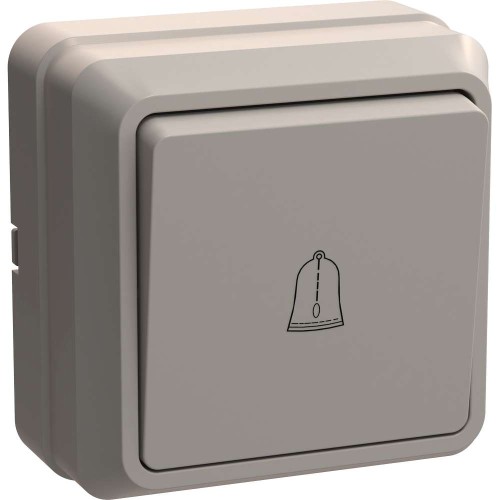 OKTAVA Выключатель 1-клавишный кнопочный для открытой установки 10А ВСк20-1-0-ОКм кремовый IEK EVO13-K33-10-DC, купить в Минске по самой низкой цене