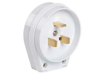 Вилка разборная для плиты ВПпл10-01-Ст с заземляющим контактом 32А белая IEK EVP10-32-01-K01