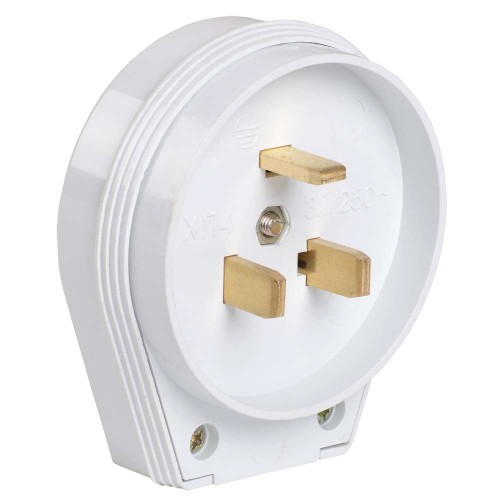 Вилка разборная для плиты ВПпл10-01-Ст с заземляющим контактом 32А белая IEK EVP10-32-01-K01, купить в Минске по самой низкой цене