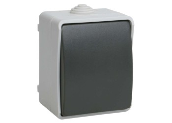 FORS Выключатель кнопочный для открытой установки 10А IP54 ВСк20-1-0-ФСр серый IEK EVS13-K03-10-54-DC