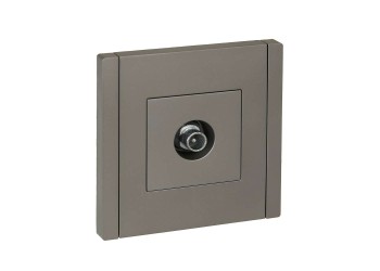 FORTE&PIANO Розетка TV проходная FP529 сталь IEK FP-A10-P-K46