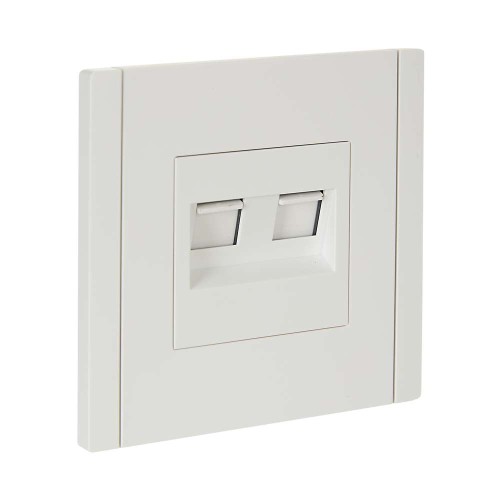 FORTE&PIANO Розетка компьютерная двойная RJ45 кат.6 FP234 белый IEK FP-K20-2-K01, купить в Минске по самой низкой цене