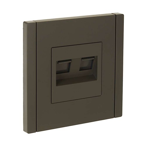 FORTE&PIANO Розетка компьютерная двойная RJ45 кат.6 FP334 серый IEK FP-K20-2-K03, купить в Минске по самой низкой цене