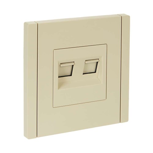 FORTE&PIANO Розетка компьютерная двойная RJ45 кат.6 FP434 ваниль IEK FP-K20-2-K10, купить в Минске по самой низкой цене