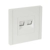 FORTE&PIANO Розетка двойная RJ11+RJ45 кат.5E FP235 белый IEK FP-KT20-O-1-K01, купить в Минске по самой низкой цене
