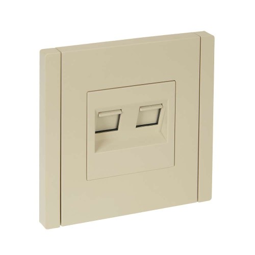 FORTE&PIANO Розетка двойная RJ11+RJ45 кат.5E FP435 ваниль IEK FP-KT20-O-1-K10, купить в Минске по самой низкой цене