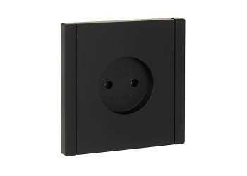 FORTE&PIANO Розетка 1-местная без заземления без защитных шторок винтовое крепление 10А FP118 черный IEK FP-R10-10-K02