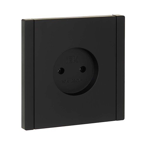 FORTE&PIANO Розетка 1-местная без заземления без защитных шторок винтовое крепление 10А FP118 черный IEK FP-R10-10-K02, купить в Минске по самой низкой цене