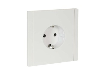 FORTE&PIANO Розетка 1-местная с заземлением без защитных шторок безвинтовое крепление 16А FP214 белый IEK FP-R11-16-1-K01