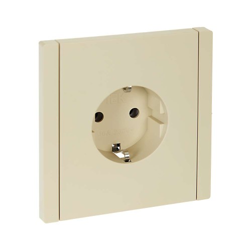 FORTE&PIANO Розетка 1-местная с заземлением без защитных шторок безвинтовое крепление 16А FP414 ваниль IEK FP-R11-16-1-K10, купить в Минске по самой низкой цене