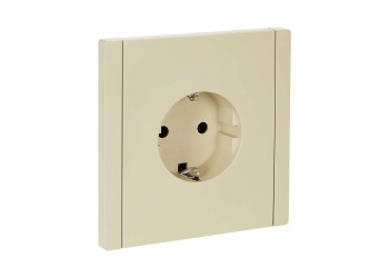 FORTE&PIANO Розетка 1-местная с заземлением без защитных шторок винтовое крепление 16А FP416 ваниль IEK FP-R11-16-K10