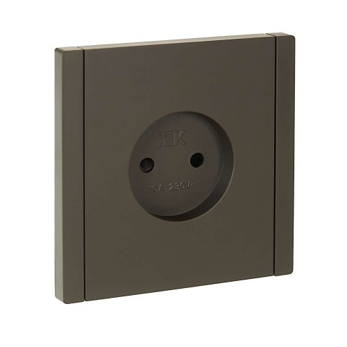 FORTE&PIANO Розетка 1-местная без заземления с защитными шторками винтовое крепление 10А FP317 серый IEK FP-R13-10-K03, купить в Минске по самой низкой цене