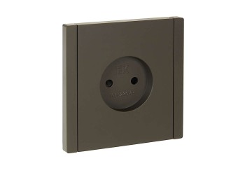 FORTE&PIANO Розетка 1-местная без заземления с защитными шторками винтовое крепление 10А FP317 серый IEK FP-R13-10-K03