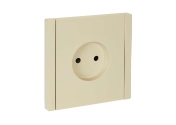 FORTE&PIANO Розетка 1-местная без заземления с защитными шторками винтовое крепление 10А FP417 ваниль IEK FP-R13-10-K10