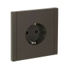 FORTE&PIANO Розетка 1-местная с заземлением с защитными шторками безвинтовое крепление 16А FP313 серый IEK FP-R14-16-1-K03, купить в Минске по самой низкой цене