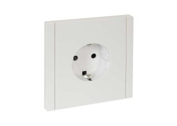 FORTE&PIANO Розетка 1-местная с заземлением с защитными шторками винтовое крепление 16А FP215 белый IEK FP-R14-16-K01