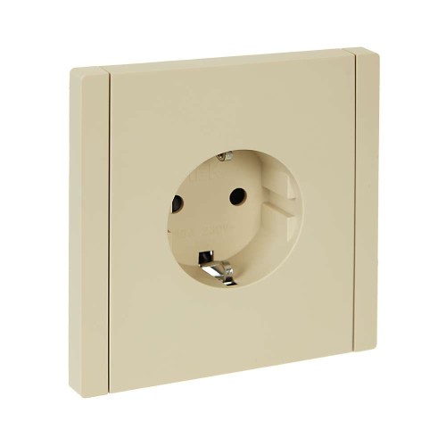 FORTE&PIANO Розетка 1-местная с заземлением с защитными шторками винтовое крепление 16А FP415 ваниль IEK FP-R14-16-K10, купить в Минске по самой низкой цене