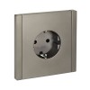 FORTE&PIANO Розетка 1-местная с заземлением с защитными шторками винтовое крепление 16А FP515 сталь IEK FP-R14-16-K46, купить в Минске по самой низкой цене
