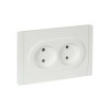 FORTE&PIANO Розетка 2-местная без заземления без защитных шторок безвинтовое крепление 10А FP226 белый IEK FP-R20-10-1-K01, купить в Минске по самой низкой цене