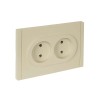 FORTE&PIANO Розетка 2-местная без заземления без защитных шторок безвинтовое крепление 10А FP426 ваниль IEK FP-R20-10-1-K10, купить в Минске по самой низкой цене