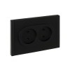 FORTE&PIANO Розетка 2-местная без заземления с защитными шторками безвинтовое крепление 10А FP125 черный IEK FP-R23-10-1-K02, купить в Минске по самой низкой цене