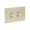 FORTE&PIANO Розетка 2-местная без заземления с защитными шторками безвинтовое крепление 10А FP425 ваниль IEK FP-R23-10-1-K10, купить в Минске по самой низкой цене