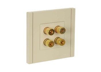 FORTE&PIANO Аудиорозетка 4-местная FP439 ваниль IEK FP-S40-K10
