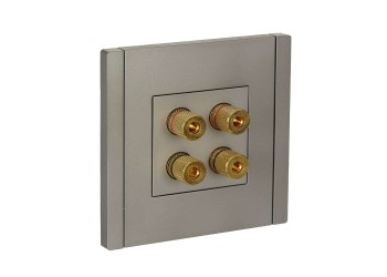 FORTE&PIANO Аудиорозетка 4-местная FP539 сталь IEK FP-S40-K46
