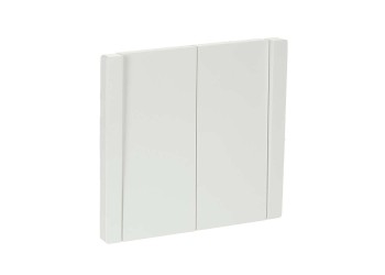 FORTE&PIANO Выключатель 2-клавишный проходной 10А FP207 белый IEK FP-V22-0-10-1-K01