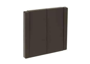 FORTE&PIANO Выключатель 2-клавишный проходной 10А FP307 серый IEK FP-V22-0-10-1-K03