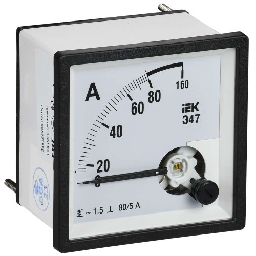 Амперметр Э47 40/5А класс точности 1,5 72х72мм IEK IPA10-6-0040-E, купить в Минске по самой низкой цене