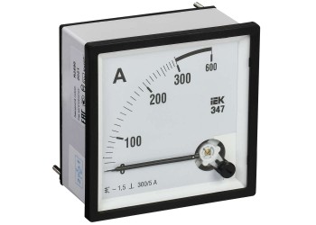 Амперметр аналоговый Э47 300/5А класс точности 1,5 72х72мм IEK IPA10-6-0300-E