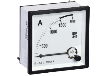 Амперметр аналоговый Э47 1500/5А класс точности 1,5 72х72мм IEK IPA10-6-1500-E