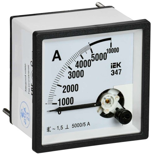 Амперметр Э47 5000/5А класс точности 1,5 72х72мм IEK IPA10-6-5000-E, купить в Минске по самой низкой цене